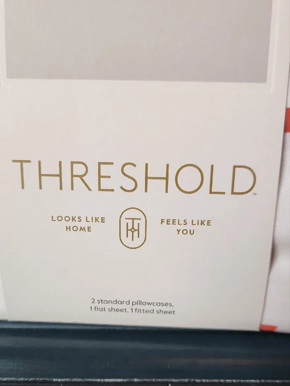 Threshold Queen Cotton Performance Sheet Set - White with Coral & Light Pink NWT